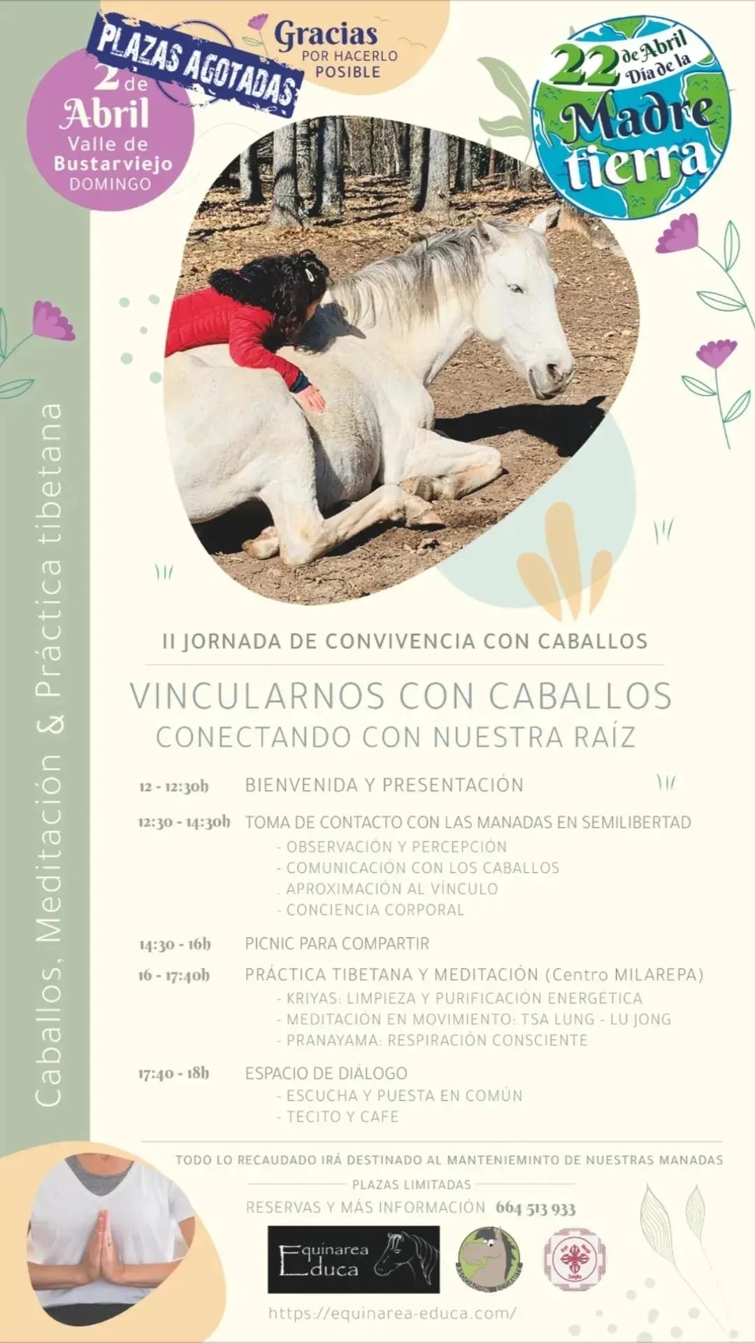 Jornada de vínculo y convivencia con caballos, Conectando con nuestra raíz, Madre tierra - Valle de Bustarviejo, Madrid - Sábado 22 de Abril 2023